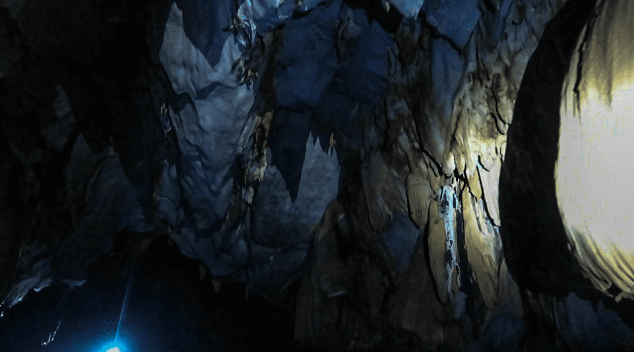 rock formations and stalagmites and stalagtites in the puerto princesa underground river in palawan philippines